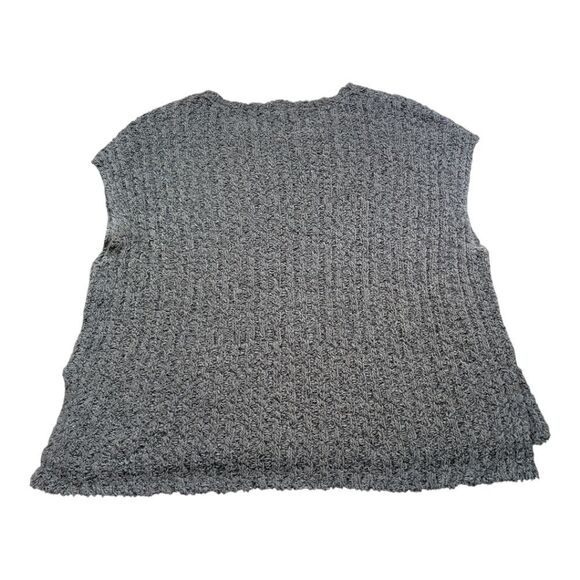 Eileen Fisher Black Organic Cotton Bateau Neck Oversized Knit Vest S - Picture 17 of 17